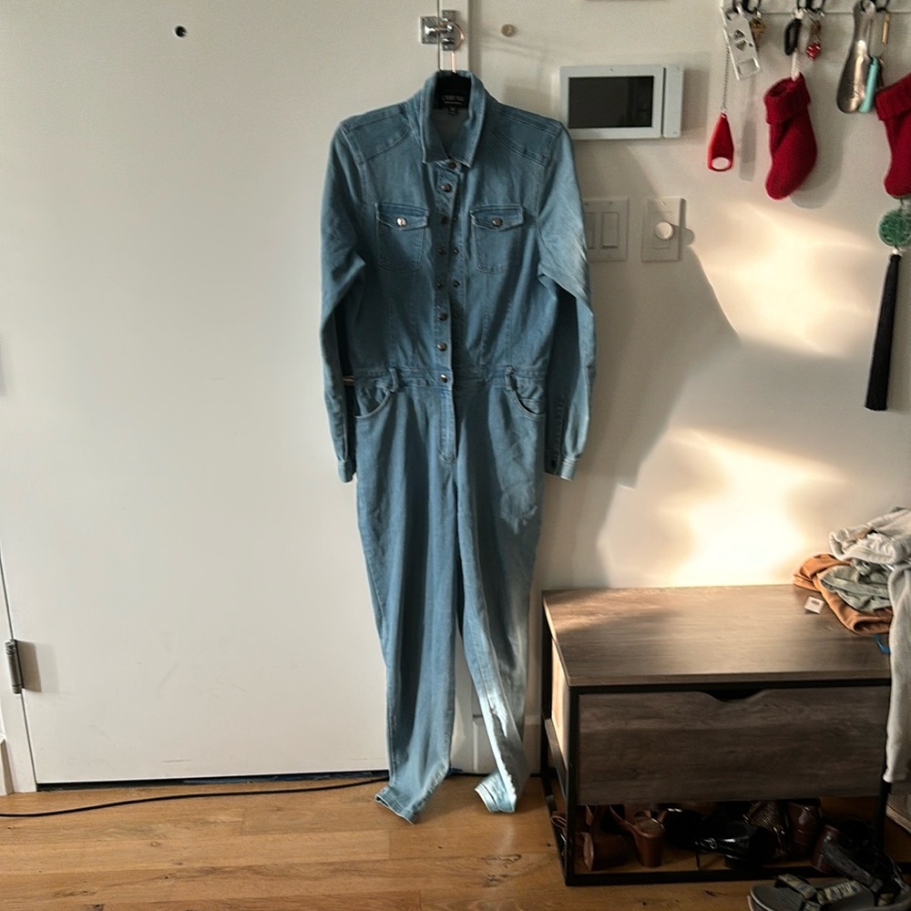 C’est Toi Light Blue Denim Jumpsuit